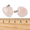 Natural Rose Quartz Pendants G-K385-03P-02-3