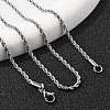 Non-Tarnish 304 Stainless Steel Rope Chain Necklaces X-NJEW-F226-03P-03-3