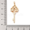 Brass Micro Pave Clear Cubic Zirconia Pendants KK-S388-02G-02-3