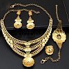 Alloy Pendant Necklaces & Stud Dangle Earrings & Rings & Link Bracelets Sets WGE4917-03-4