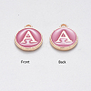 Initial Letter A~Z Alphabet Enamel Charms ENAM-X0018-03-2