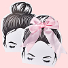 50Pcs Cute Girl Shaped Paper Display Cards CDIS-SP0001-34-6
