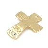 Alloy Textured Religion Cross Links Connector Charms FIND-Z127-01G-04-2