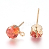 Brass Stud Earring Findings X-KK-L199-B02-G-2