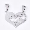 Non-Tarnish 201 Stainless Steel Split Pendants STAS-T048-23-1