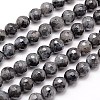 Natural Larvikite Beads Strands G-G736-01-12mm-1