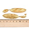 304 Stainless Steel Oval Dangle Stud Earrings EJEW-I320-04G-5