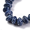 Handmade Blue and White Porcelain Beads Strands PORC-I027-09-3