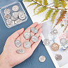 22Pcs 11 Style Tibetan Style Alloy Pendant Enamel Settings FIND-SC0002-23-3
