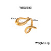 304 Stainless Steel Snake-Shaped Cuff Rings for Women FT0606-1-1