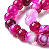 Natural Striped Agate/Banded Agate Bead Strands X-G-K166-13-6mm-03-3