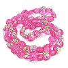 Electroplate Baking Paint Transparent Glass Beads Strands GL-CBA17FF-01J-1