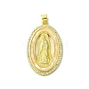 Real 18K Gold Plated Brass Micro Pave Cubic Zirconia Pendants KK-H472-14G-12-1