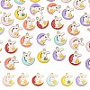 30Pcs 6 Colors Alloy Enamel Cartoon Pendants ENAM-CJ0002-79-3