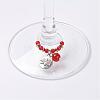 Natural Carnelian Wine Glass Charms AJEW-JO00154-03-3