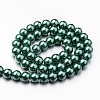 Eco-Friendly Dyed Glass Pearl Round Beads Strands HY-A008-8mm-RB118-3