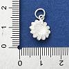 925 Sterling Silver Enamel Daisy Flower Charms STER-M119-01S-3