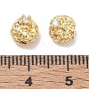 Brass Micro Pave Clear Cubic Zirconia Beads CU-CBA91C0-06G-3
