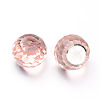 Faceted Round Ball Glass Cabochons X-GGLA-L008C-15-1
