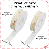 2 Rolls 2 Styles Chiffon Lace Trim for Sewing Decoration OCOR-CY0001-65A-2