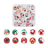 Kissitty 20Pcs 10 Style Transparent Glass Enamel Beads GLAA-KS0001-08-1