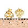 Brass Micro Pave Cubic Zirconia Stud Earring Finding CU-CBAA5EE-01G-3