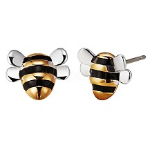 Brass Bee Stud Earrings for Women JE920A