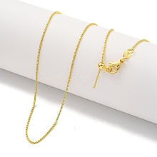 Brass Box Chain Necklaces for Women NJEW-G084-08G