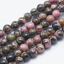 Natural Rhodonite Beads Strands G-K287-16-8mm