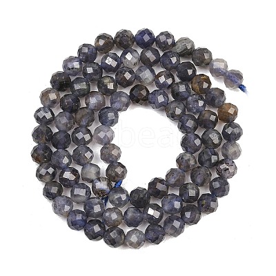 Natural Iolite Beads Strands G-RM250101-D7-1