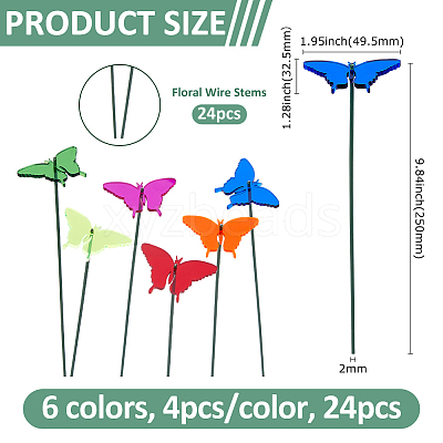 Acrylic Garden Stake AJEW-FH0005-24C-1