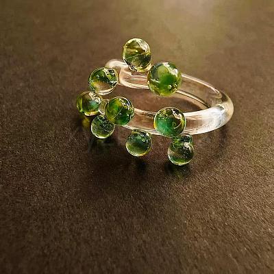 Handmade Lampwork Cuff Open Rings WG41426-05-1