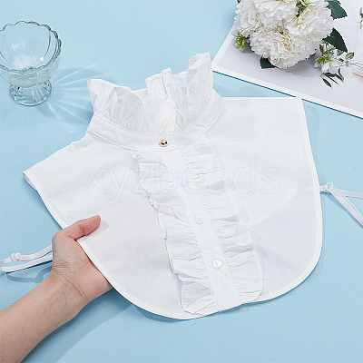 Detachable Polyester Lady Shirts False Collars AJEW-WH0314-867-1
