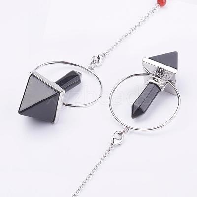 Chakra Gemstone Pyramid Dowsing Pendulums G-F515-01C-1