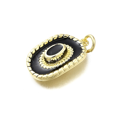 Brass Enamel Pendants KK-K400-20G-03-1