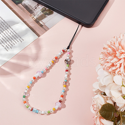 Resin Lanyard Wrist Strap Phone Star Charms Straps DIY-WH20003-12-1