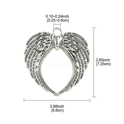 Tibetan Style Alloy Big Pendant TIBEP-YW0001-68-1