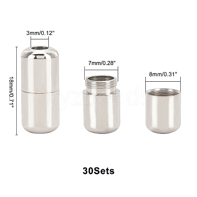 Brass Capsule Lace Lock Buckles KK-PH0001-29P-WH-1