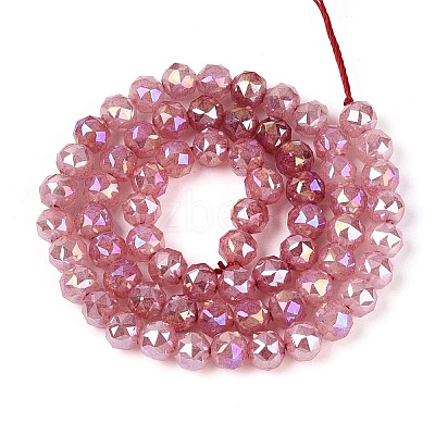 Anti-Tarnish Electroplate Glass Beads Strands GLAA-N064-6mm-03-1