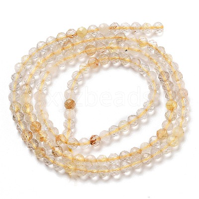 Natural Gold Rutilated Quartz Beads Strands LS-G-G161-A17-05-1