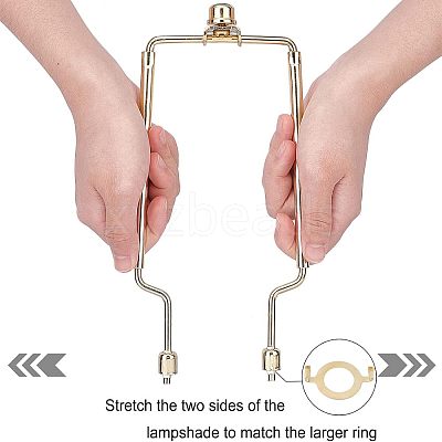 Iron Lamp Shade Harp Holder AJEW-OC0002-67G-1