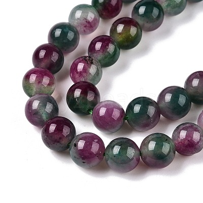 Dyed Natural White Jade Beads Strands G-T138-10mm-210-7-1