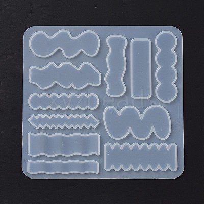 DIY Irregular Shape Cabochon Silicone Molds for Hair Clips DIY-L069-01B-1