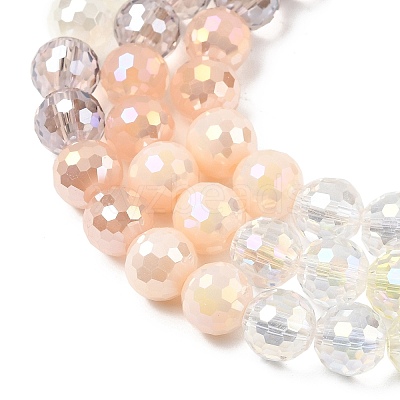 Electroplate Glass Beads Strands EGLA-D300-06-8mm-23-1