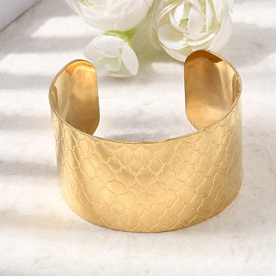 316L Surgical Stainless Steel Cuff Bangles BJEW-D454-01B-G-1