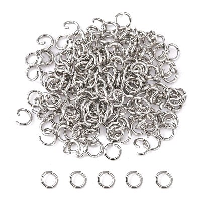 Tarnish Resistant 304 Stainless Steel Open Jump Rings STAS-R049-5x0.8mm-1