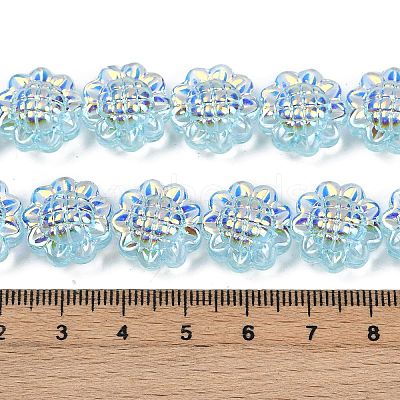 Electroplate Glass Bead Strands GLAA-S387-01B-1