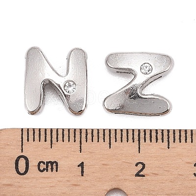 Letter Slider Beads for Watch Band Bracelet Making X-ALRI-O012-N-NR-1