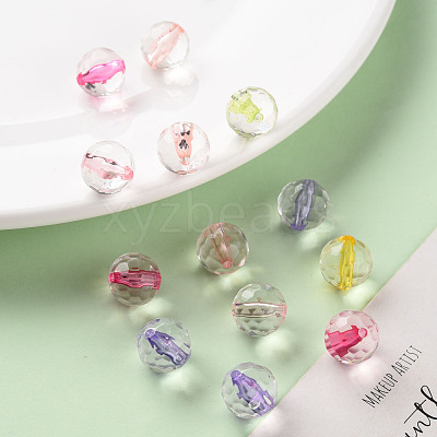 Transparent Acrylic Beads TACR-S154-10A-1