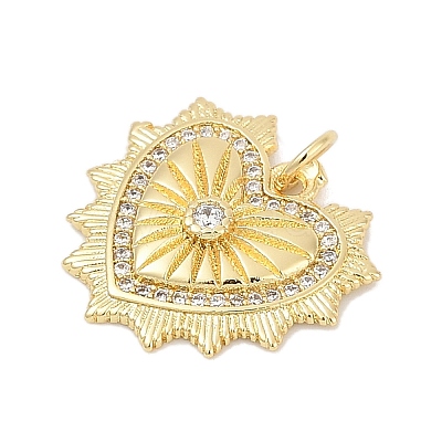 Brass Micro Pave Cubic Zirconia Pendants X-KK-U058-58A-G-1